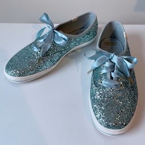 Kate Spade Keds Champion Blue Glitter Sneaker